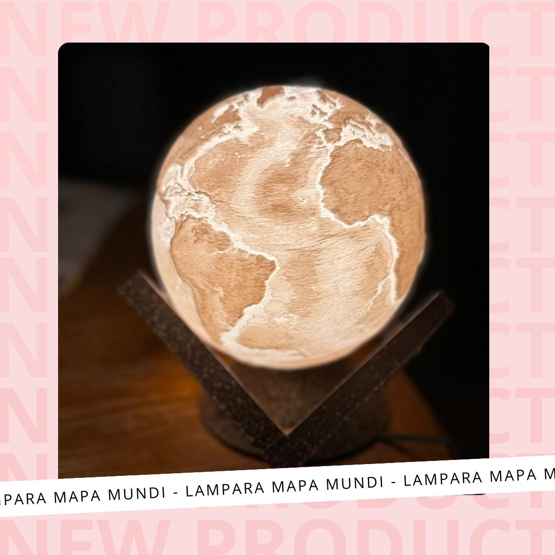 Lámpara mapa-mundi