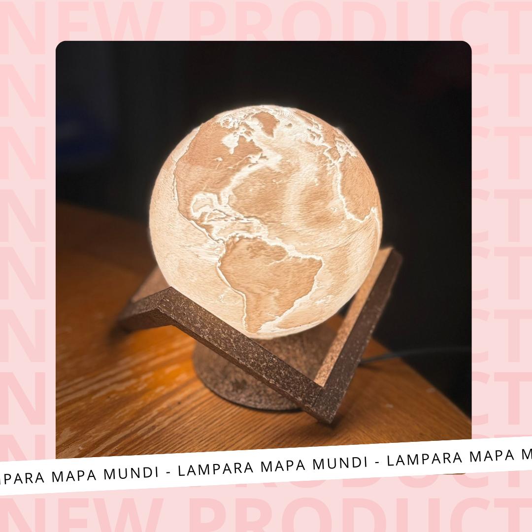 Lámpara mapa-mundi